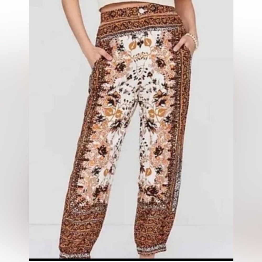 Anthropologie Bohemian Floral Print Women's Pants